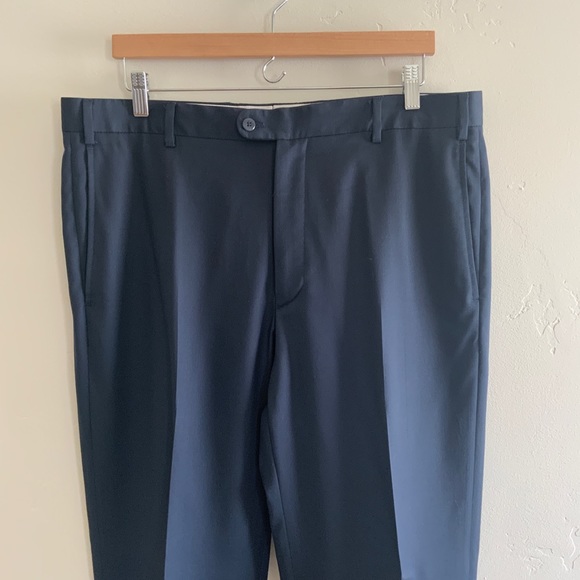 Zanella Todd Flat Front Luxury 120's Wool Serge Pant Navy Men’s Size 38 x 32 US - Picture 3 of 16